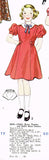 1930s Vintage Simplicity Sewing Pattern 2249 Toddler Girls Dress w Matching Doll