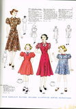 1930s Vintage Simplicity Sewing Pattern 2249 Toddler Girls Dress w Matching Doll