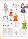 1930s Vintage Simplicity Sewing Pattern 2249 Toddler Girls Dress w Matching Doll