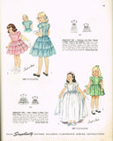 1940s Vintage Simplicity Sewing Pattern 2267 Easy Toddler Girls Dress Size 2