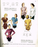 Simplicity 2270: 1940s Chic Misses Peplum Blouse Sz 30 B Vintage Sewing Pattern