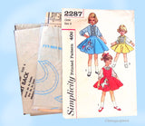 1950s Vintage Simplicity Sewing Pattern 2287 Baby Girls Skirt & Blouse