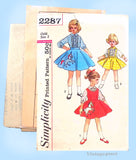 1950s Vintage Simplicity Sewing Pattern 2287 Baby Girls Skirt & Blouse