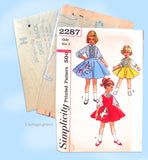 1950s Vintage Simplicity Sewing Pattern 2287 Baby Girls Skirt & Blouse