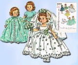 1950s Vintage Simplicity Sewing Pattern 2294 Uncut 10 1/2 Inch Toddler Doll Clothes