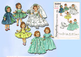 1950s Vintage Simplicity Sewing Pattern 2294 Uncut 10 1/2 Inch Toddler Doll Clothes