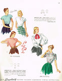 Simplicity 2306: 1940s Uncut Misses Blouse Sz 30 Bust Vintage Sewing Pattern