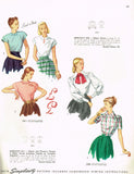 Simplicity 2311: 1940s Cute Misses Blouse Sz 36 Bust Vintage Sewing Pattern