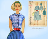 Simplicity 2348: 1950s Uncut Misses Skirt & Blouse Sz 33 B Vintage Sewing Pattern