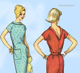 Simplicity 2362: 1950s Easy Misses Slender Dress Sz 33 B Vintage Sewing Pattern
