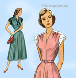 Simplicity 2389: 1940s Charming Misses House Dress Sz 34B Vintage Sewing Pattern