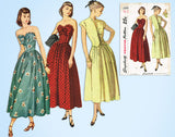 1940s Vintage Simplicity Sewing Pattern 2395 Misses Strapless Gown & Bolero 30 B - Vintage4me2