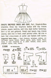 1950s Vintage Simplicity Sewing Pattern 2398 Toddler Girls Dress & Coat Size 5