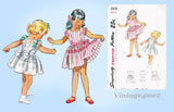 Simplicity 2418: 1940s Cute Uncut Toddler Girls Dress Sz 6 Vintage Sewing Pattern