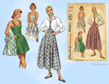 Simplicity 2524: 1940s Cute Misses Playsuit & Skirt 34 B Vintage Sewing Pattern