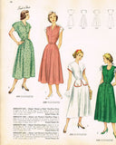 1940s Vintage Simplicity Sewing Pattern 2473 Misses Scalloped Dress Sz 36 B