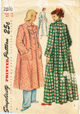Simplicity 2600: 1940s Misses Flared Housecoat Sz 32 B Vintage Sewing Pattern