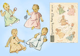 Simplicity 2618: 1930s Rare & Sweet Infant Layette Set Vintage Sewing Pattern