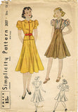 1930s Vintage Simplicity Sewing Pattern 2637 Little Girls 3 Piece Suit Size 10