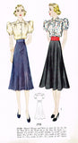1930s Vintage Simplicity Sewing Pattern 2758 Misses Skirt and Blouse Sz 36 Bust - Vintage4me2