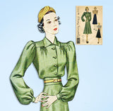 1930s Vintage Simplicity Sewing Pattern 2758 Misses Skirt and Blouse Sz 36 Bust - Vintage4me2