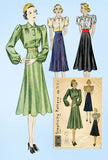 1930s Vintage Simplicity Sewing Pattern 2758 Misses Skirt and Blouse Sz 36 Bust - Vintage4me2