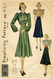 1930s Vintage Simplicity Sewing Pattern 2758 Misses Skirt and Blouse Sz 36 Bust - Vintage4me2