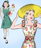 1930s Vintage Simplicity Sewing Pattern 2829 Uncut Misses Sun Dress Size 34 Bust