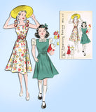 1930s Vintage Simplicity Sewing Pattern 2829 Uncut Misses Sun Dress Size 34 Bust