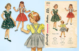 1940s Vintage Simplicity Sewing Pattern 2933 Baby Girls Skirt Blouse Jumper Sz1