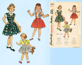 1940s Vintage Simplicity Sewing Pattern 2933 Baby Girls Skirt Blouse Jumper Sz1