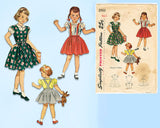 1940s Vintage Simplicity Sewing Pattern 2933 Baby Girls Skirt Blouse Jumper Sz2