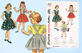 1940s Vintage Simplicity Sewing Pattern 2933 Toddler Girls Skirt Blouse Jumper Sz6