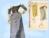 1950s Vintage Simplicity Sewing Pattern 3983 Uncut Easy Misses Skirt 24 Waist