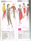 1960s Vintage Simplicity Sewing Pattern 3083 Reversible Wrap Skirt or Jumper 31B - Vintage4me2