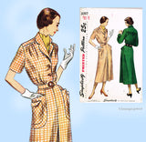 Simplicity 3097: 1940s Uncut Misses Shirtwaist Dress 38 B Vintage Sewing Pattern