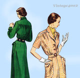 Simplicity 3097: 1940s Uncut Misses Shirtwaist Dress 38 B Vintage Sewing Pattern