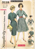1950s Vintage Simplicity Sewing Pattern 3118 Uncut Misses Accesory Dress - Size 37 Bust
