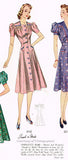 Simplicity 3142: 1940s Misses WWII Princess Dress Sz 30 B Vintage Sewing Pattern