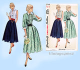 Simplicity 3144: 1950s Uncut Misses Skirt & Blouse Sz 34B Vintage Sewing Pattern