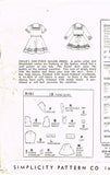 1940s Original Vintage Simplicity Sewing Pattern 3151 Toddler Sailor Dress Sz 2