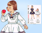 1940s Original Vintage Simplicity Sewing Pattern 3151 Toddler Sailor Dress Sz 2 - Vintage4me2