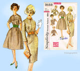 Simplicity 3153: 1950s Uncut Misses Basic Dress Size 34 B Vintage Sewing Pattern