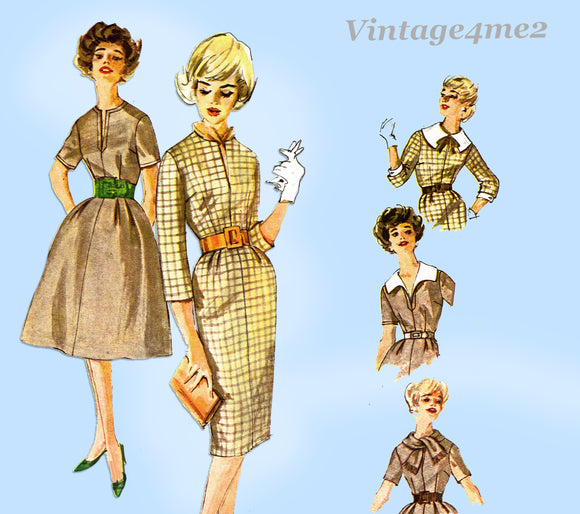 Simplicity 3153: 1950s Uncut Misses Basic Dress Size 34 B Vintage Sewing Pattern