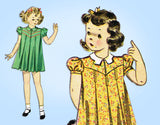 Simplicity 3210: 1930s Cute Baby Girls Pleated Dress Sz 1 Vintage Sewing Pattern