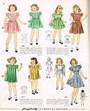 Simplicity 3210: 1930s Cute Baby Girls Pleated Dress Sz 1 Vintage Sewing Pattern