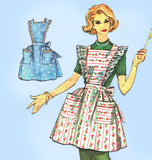 1960s Vintage Simplicity Sewing Pattern 3236 Misses Full or Cocktail Apron Sz SM