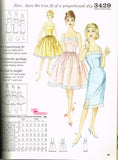 1960s Vintage Simplicity Sewing Pattern 3429 Misses Proportioned Slip Sz 36 B