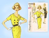 Simplicity 3432: 1960s Uncut Misses Summer Dress Sz 36 B Vintage Sewing Pattern