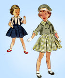Simplicity 3470: 1950s Toddler Girls Bolero Suit Size 3 Vintage Sewing Pattern